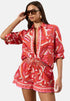 REGULAR FIT - SWIRL PRINT BEACH SHIRT. - Beach accessory - pink