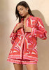 REGULAR FIT - SWIRL PRINT BEACH SHIRT. - Beach accessory - pink