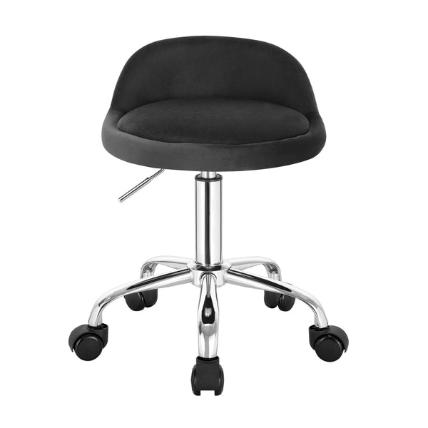 WOLTU Swivel Office Stool with Wheels Height Adjustable Computer Chair With Low Backrest Work Roller Rocker Dressing Stool