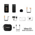 Comica Vimo C 2.4G Mini Wireless Lapel Microphone with Charging Case, for Smartphone Camera Podcast Interview YouTube Facebook