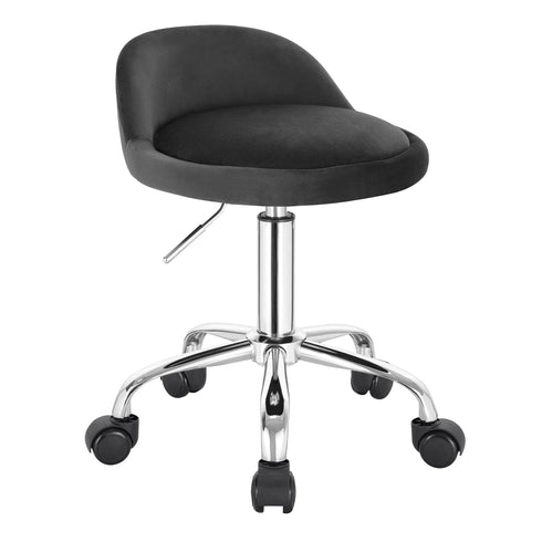 WOLTU Swivel Office Stool with Wheels Height Adjustable Computer Chair With Low Backrest Work Roller Rocker Dressing Stool