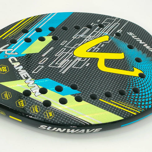 Camewin 3K Beach Tennis Racket Full Carbon Fiber Rough Surface Outdoor Sports Racket For Men Women Adult Senior Player 2024 New