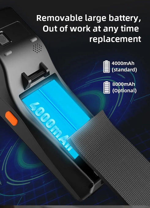 5.5 Inch Android 11 4+64G Rugged Mobile Computer PDAs for Parking Charging System Payment Terminal Handheld PDA