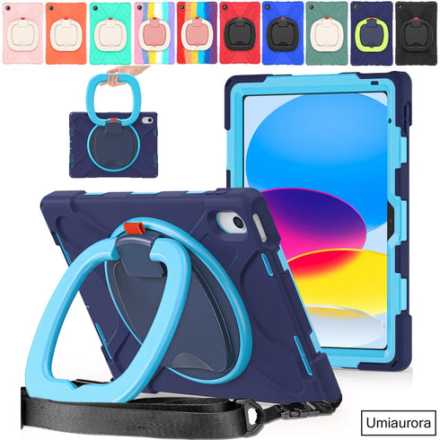 For IPad 7th 8th 9th 10.2 10th Gen Air 2 3 4 5 10.9 Mini 6 9.7 Pro 11 12.9 2022 Case Rotation Handle Stand Kids Shockproof Cover (Copy)