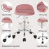 WOLTU Swivel Office Stool with Wheels Height Adjustable Computer Chair With Low Backrest Work Roller Rocker Dressing Stool