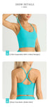 Solid Color Women Gym Yoga Naked Feeling Sexy Cross Back Y shape Sports Bra Fitness Yoga Jogging Workout Sports Women Sling