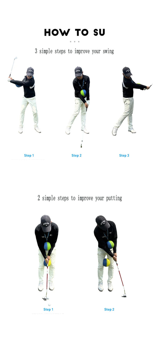 Golf Dual-Color Assist Device Swing Mechanics, Maintain Arm Posture, Improve Chicken Wing Posture Triangular Training