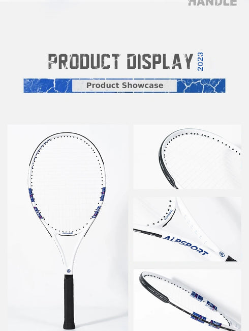 ALPSPORT Carbon Fiber Tennis Racket T800 18K-Professional Grade with Bag&Strap Lightweight Training Racquet for Adults Men&Women