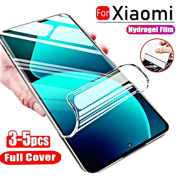 پوکو X6 F6 X5 F5 M6 M7 X7 F7 پرو کے لیے ہائیڈروجیل فلم، Xiaomi ریڈمی نوٹ 12 13 9 10 11 15 14 پرو 10C کے لیے سکرین پروٹیکٹر، نرم فلم