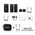 Comica Vimo C 2.4G Mini Wireless Lapel Microphone with Charging Case, for Smartphone Camera Podcast Interview YouTube Facebook