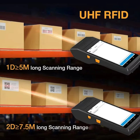 5.5 Inch Android 11 4+64G Rugged Mobile Computer PDAs for Parking Charging System Payment Terminal Handheld PDA