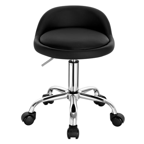 WOLTU Swivel Office Stool with Wheels Height Adjustable Computer Chair With Low Backrest Work Roller Rocker Dressing Stool