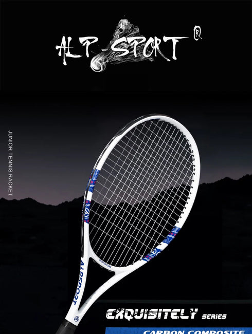 ALPSPORT Carbon Fiber Tennis Racket T800 18K-Professional Grade with Bag&Strap Lightweight Training Racquet for Adults Men&Women