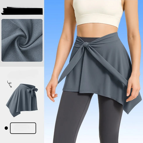 Activewear Skirt One-piece, Adjustable-strap Skirt That Covers The Hips Modest Yoga Skirt