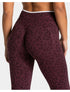 Teveo Tight-fitting Leopard-print Seamless Yoga Pants with Nude-skin High Elasticity Suitable for Fitness Running Pants