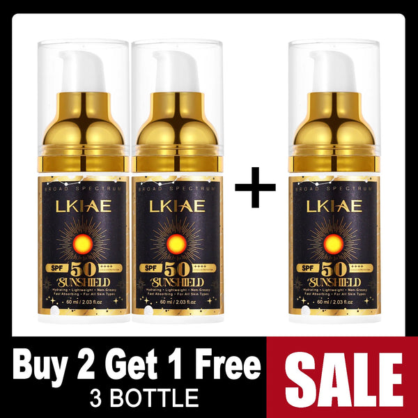 LKIAE Sunscreen, Broad Spectrum SPF 50, UVA/UVB, Lightweight & Non-Greasy, Sunblock, for Face, Body, Non-Comedogenic, 60ml