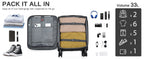 British Traveller Cargo Case 53.5x40x21cm Lightweight hand luggage 4 Rolls TSA Lock Soft Luggage fabric