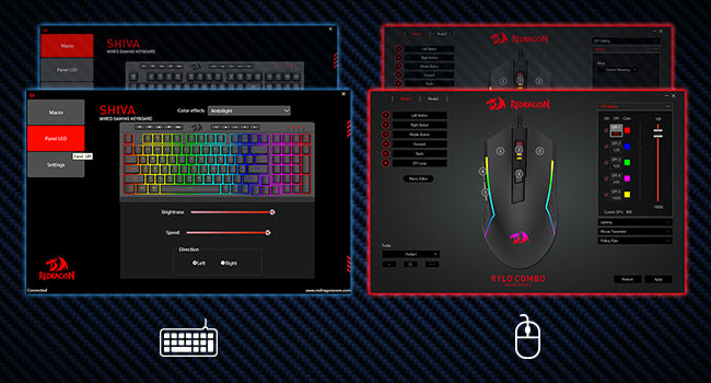 Redragon S141 Gaming Keyboard & Mouse Combo,K515 Wired RGB Membrane Keyboard and 10000 DPI Wired M616 Gaming Mouse Bundle