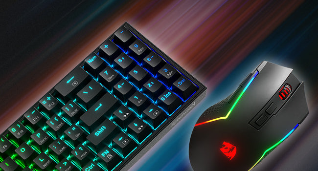 Redragon BS136 Gaming Keyboard & Mouse Combo, 75% K628 Tri-Mode Wireless RGB Mechanical Keyboard and 7200 DPI Gamer Mouse Bundle
