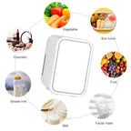 4L Multifunctional Mini Refrigerator Cosmetic Dormitory Fridge Control Use Countertop Portable Fridge Mirror 220V EU