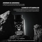 Arginine 4500mg + Vitamin B6 Vitastrong, 120 Tablets L-Arginine HCL High Dosage Kyowa Quality, L Arginine Pure Powder with Vit B6, Pre Workout Supplement Post Workout Gluten-No GMOs