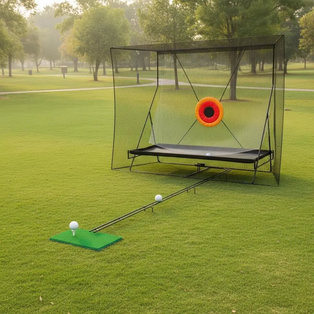 Golf Training Net With Ball Return And Ball Blanket, Large Golf Training Device With Carry Bag For Chipping and Swing, 305 x 244 cm Secondary image