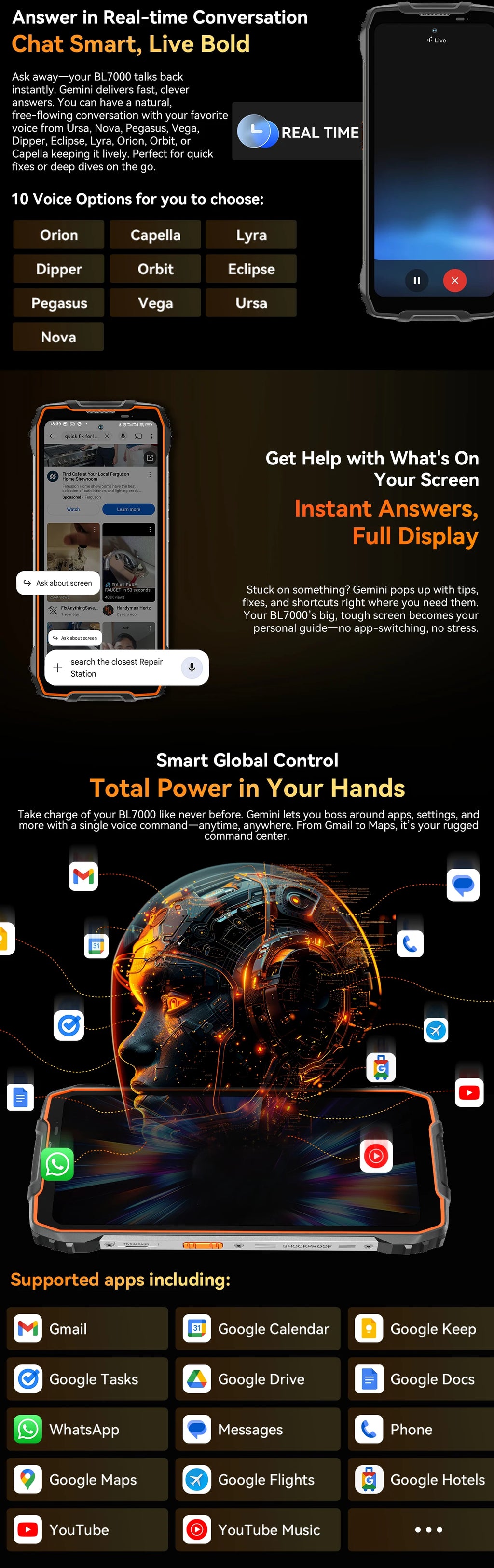 Blackview BL7000 AI 5G Rugged Phone Android 15, MTK 6300, 6.78" FHD+ 120Hz, 7500mAh/33W, Rugged Smartphone Dual SIM NFC/IP69K