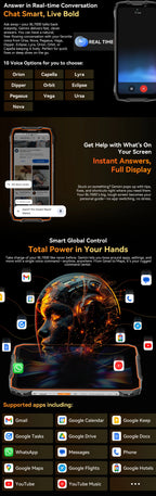 Blackview BL7000 AI 5G Rugged Phone Android 15, MTK 6300, 6.78" FHD+ 120Hz, 7500mAh/33W, Rugged Smartphone Dual SIM NFC/IP69K