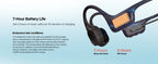 DOOGEE BoneBeat Swim Bone Conduction Headphones IP68 Waterproof Swimming Open Earphones Bluetooth 5.4 Wireless Headphone 7H Life