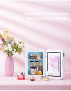 Mirror Car Refrigerator Home Small Fridge Mask For Makeup Cosmetics Home Refrigerator Cooling With LED Light Refrigerator For Makeup 4L/6L EU