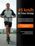 NFC Fynzo S11 Fold E-Scooter 1100W 15.6Ah 45km/h Max Speed Dual Suspension 10" Tubeless Tires 60km Range Front Suspension Fork