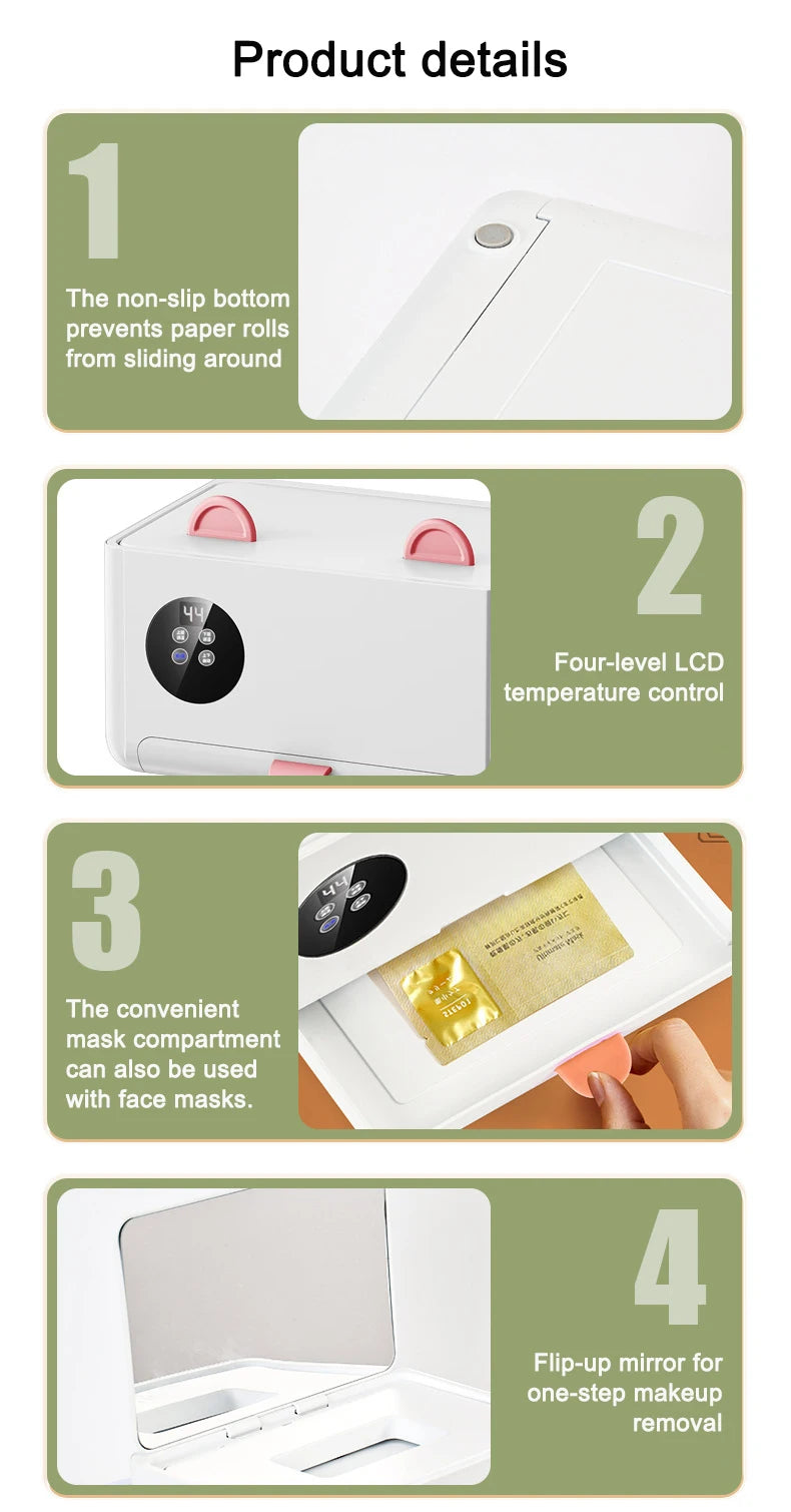 Baby Wet Wipes Heater Thermostat Tissue Paper Facial Mask Warmer Case Wet Towel Dispenser Thermal Napkin Heating Insulation Box