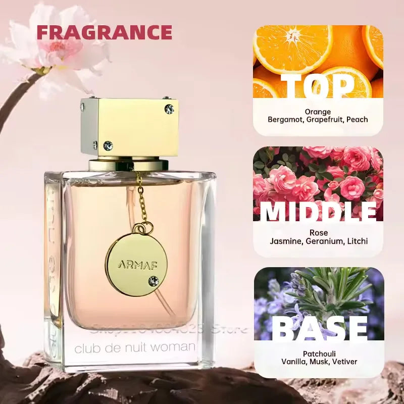 Arab Perfumes Woman Man night Club Arabic Perfume Lasting Unisex Fragrance Body Spray Wood EDP Clone Perfume 105 ml
