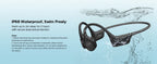 DOOGEE BoneBeat Swim Bone Conduction Headphones IP68 Waterproof Swimming Open Earphones Bluetooth 5.4 Wireless Headphone 7H Life