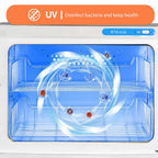 23L Towel Warmer & UV Sterilizer Cabinet, 200W Heated Disinfection with Dual Trays for Salon, SPA, Gym, 70°C & UV Sanitizing