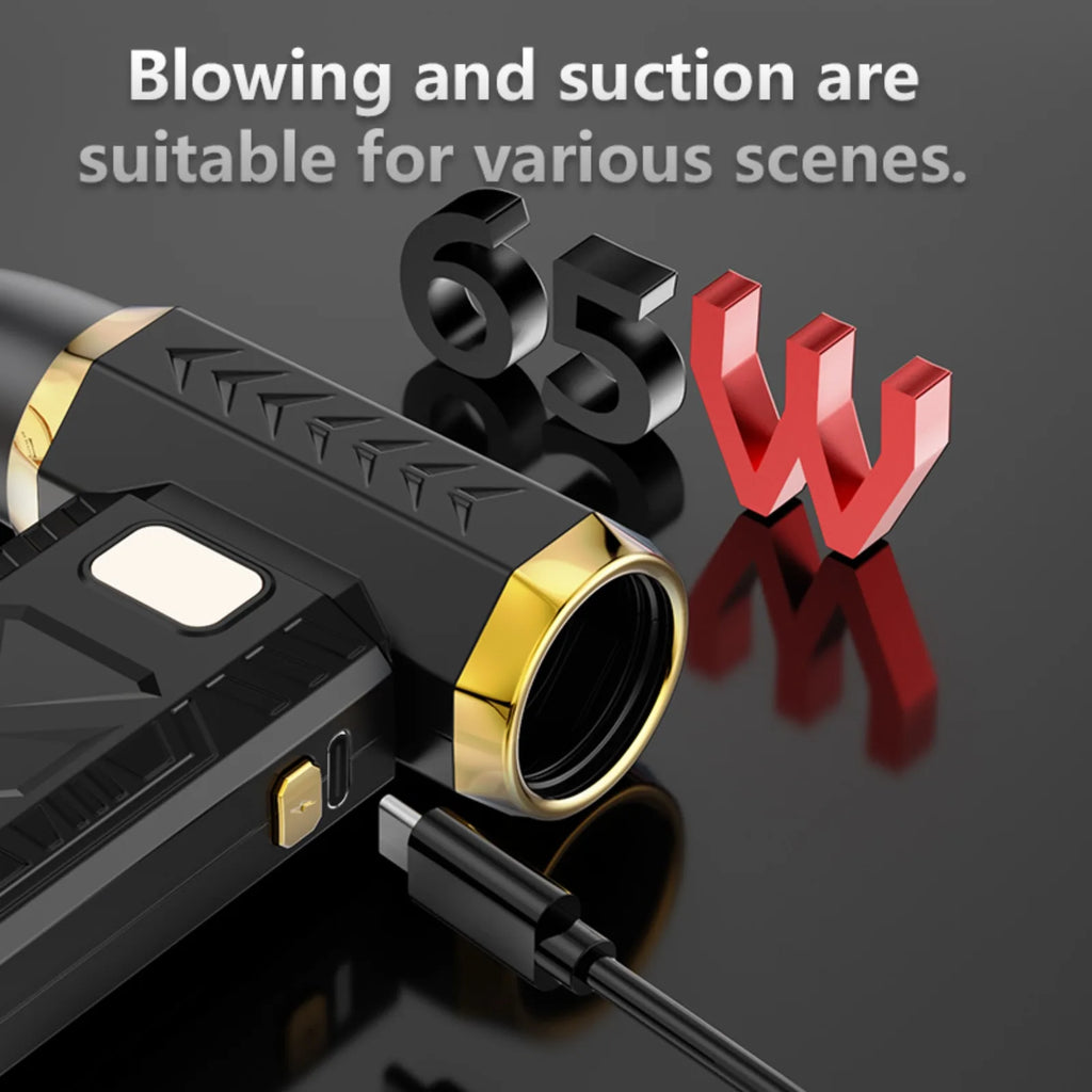 250000RPM Violent Turbo Jet Fan 53m/s High Speed Brushless Electric Air Blower Portable Dust Remover Type-C Rechargeable Mini Dust Cleaner for Computer Car Gap Cleaning