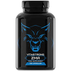 ZMA Supplement Vitastrong Dose Extra High with Vitamin B6 High Dosage, Zinc and Magnesium Citrate, 120 Magnesium B6 Zinc Capsules for Energy Metabolism and Fatigue Reduction