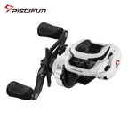 Piscifun Carbon XCS Baitcaster Reel 8kg Drag 156g Baitcasting Fishing Reel 8.1:1 Gear Ratio Dual Brake System Frame Casting Reel