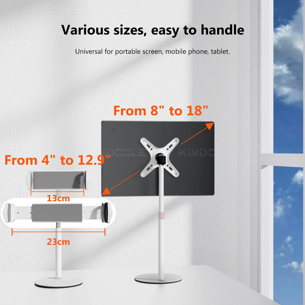 Artpowers VESA Monitor Desk Mount Single Monitor Stands Freestanding fits 13'' to 18'' Computer Screen with Height Adjustable