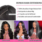 Clip in Hair Extensions Straight 100% Remy Human Hair Clip in Extensions Invisible Seamless Clip ins Hair Extension 8pcs Natural