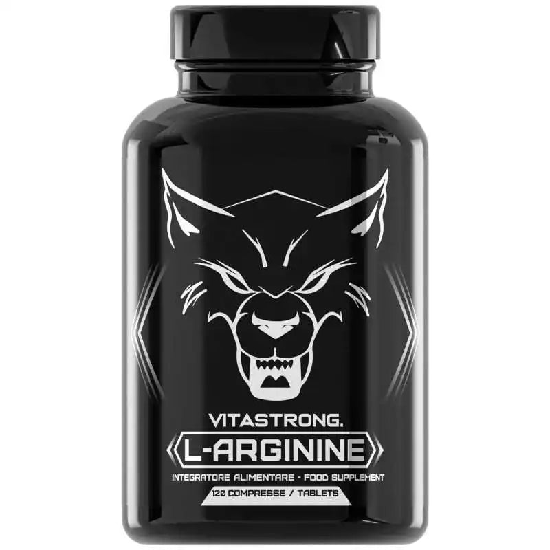 Arginine 4500mg + Vitamin B6 Vitastrong, 120 Tablets L-Arginine HCL High Dosage Kyowa Quality, L Arginine Pure Powder with Vit B6, Pre Workout Supplement Post Workout Gluten-No GMOs