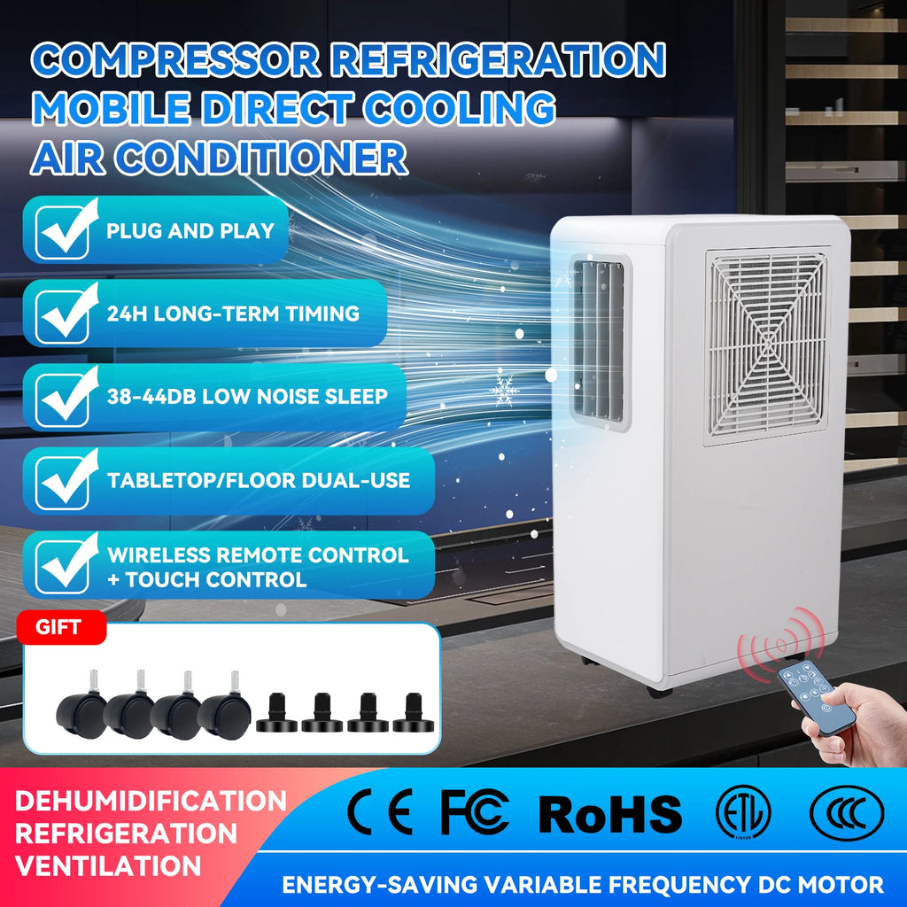 Portable Air Conditioner Mobile Air Cooler Dehumidifier With 24H Timer Remote Control EU Plug For Office Bedroom