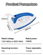 Adjustable Temperature Portable Electric Iron Fast Heating Travel Craft Dry Ironing Machine Clothes Wrinkle Removal Baseplate