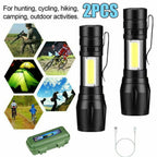 99000000LM Ultra Bright Tactical Flashlight High Power LED Torch Rechargeable Waterproof Portable Handheld Lamp for Outdoor Camping Police Emergency Use