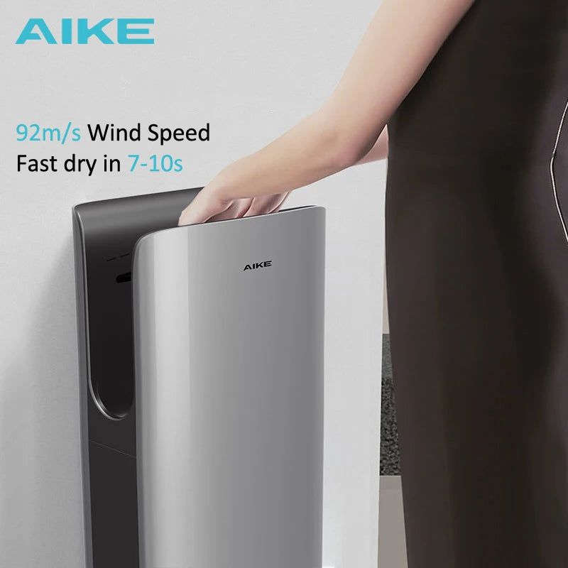 AIKE Automatic Hand Dryer for Bathroom Jet Hand Dryer with HEPA Filtered Vertical Slim Compact High Speed Wall Dryers 1400-1750W Main image
