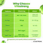 VitaStrong Vitamin K2 200 mcg, High Power, 1 Daily, 450 Tablets, Bone Health, Bone & Muscle support, Food Supplement, Premium Quality, 100% Vegan and Clean Formula