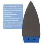 Adjustable Temperature Portable Electric Iron Fast Heating Travel Craft Dry Ironing Machine Clothes Wrinkle Removal Baseplate