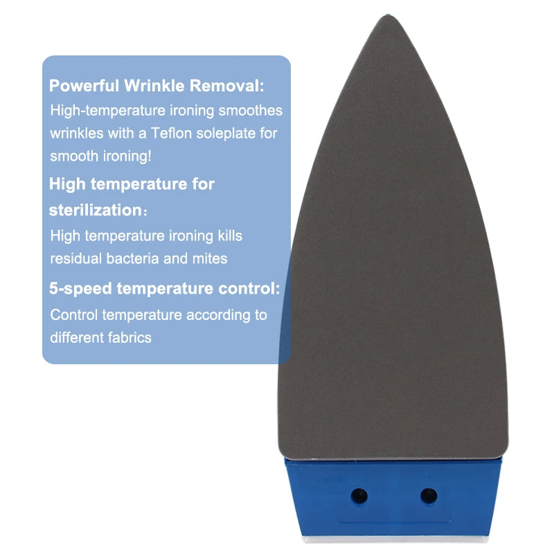 Adjustable Temperature Portable Electric Iron Fast Heating Travel Craft Dry Ironing Machine Clothes Wrinkle Removal Baseplate