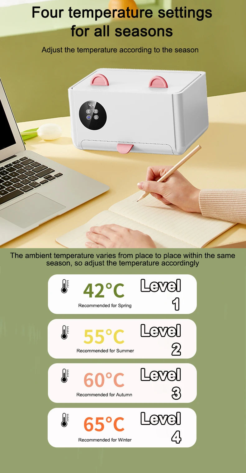 Baby Wet Wipes Heater Thermostat Tissue Paper Facial Mask Warmer Case Wet Towel Dispenser Thermal Napkin Heating Insulation Box