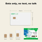 EIOTCLUB USA Prepaid SIM Card 1GB AT&T, T-Mobile, High Speed Network, Data-Only SIM for Phone Security Camera Router Hotspot